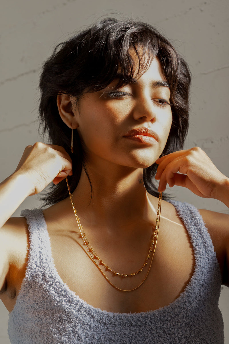 Peter + June • String Along Necklace 18k Gold Plated