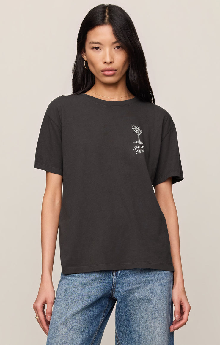 Z Supply • Martini Boyfriend Tee - Black Sand