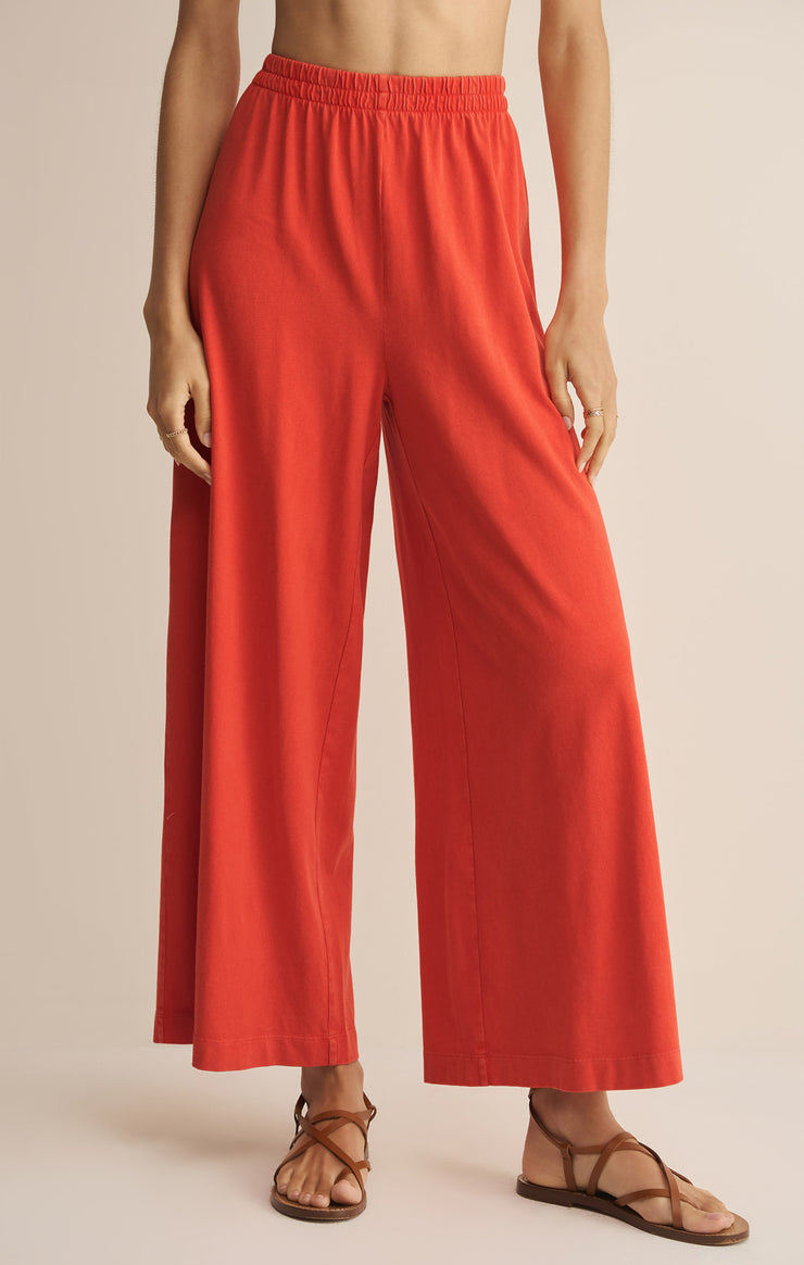 Z Supply • Scout Jersey Crop Flare Pants - Lychee