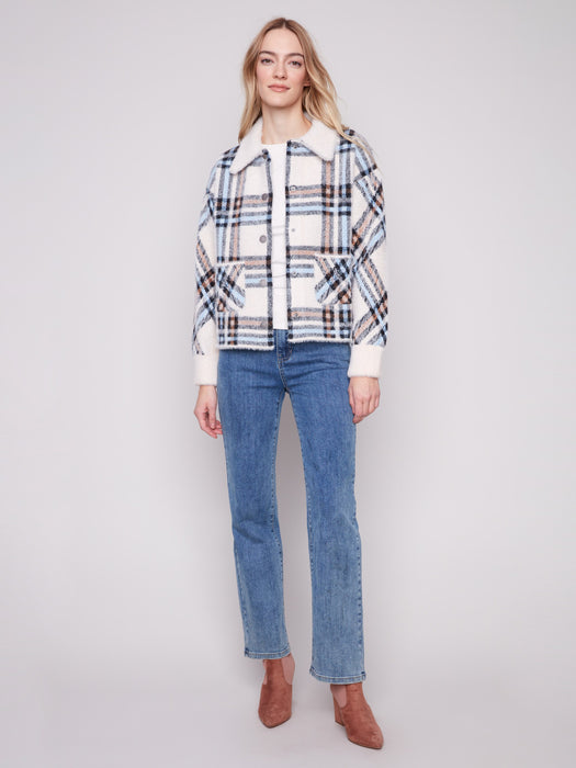 Jacquard Short Jacket - Ecru