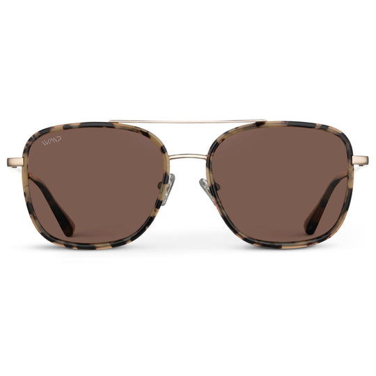 WMP Gia Polarized Beige Tortoise Frame Brown Lens
