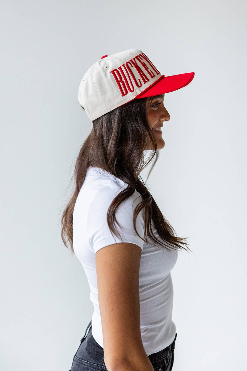 Buckeye Hat - Red & Ivory