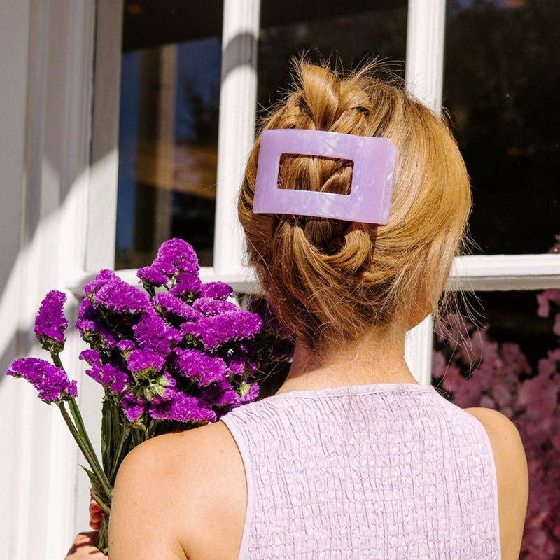 Teleties • Flat Rectangle Hair Clip - Lavender Mist (Large)
