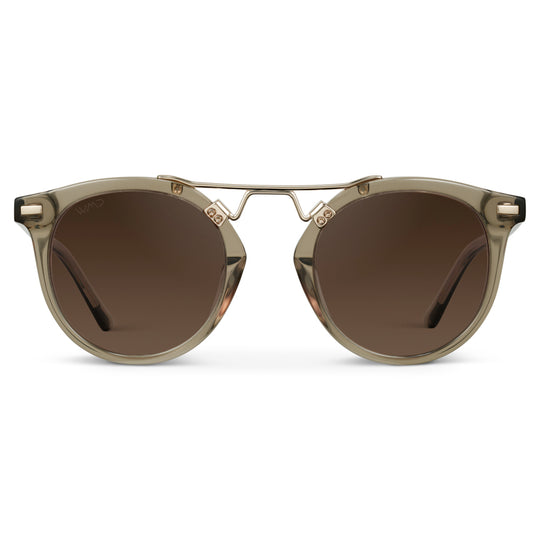 WMP Skyler Polarized Crystal Taupe Brown/Maple Brown Gradient lens