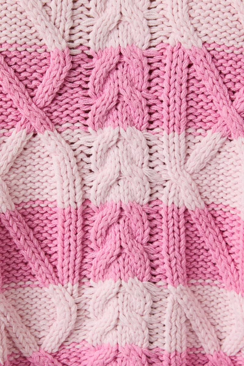 Striped Sweater - Light Pink