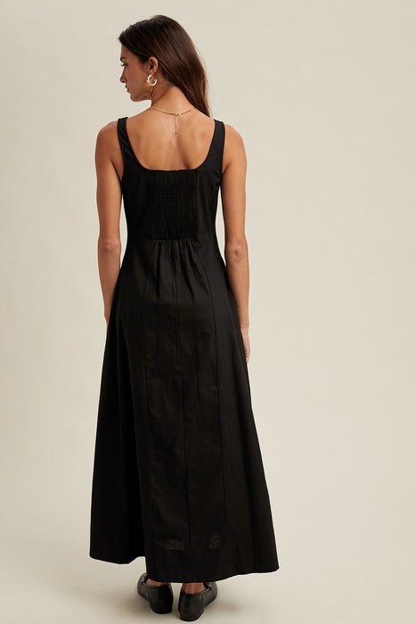 A Line Midi Dress - Black