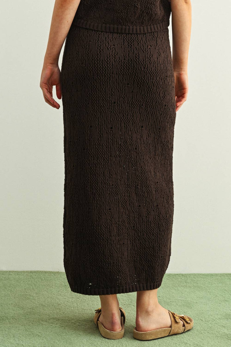 Knit Skirt - Brown
