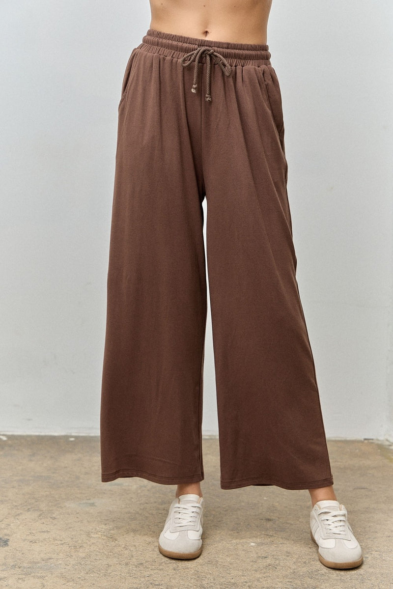 Knit Pants - Dark Brown- Curvy