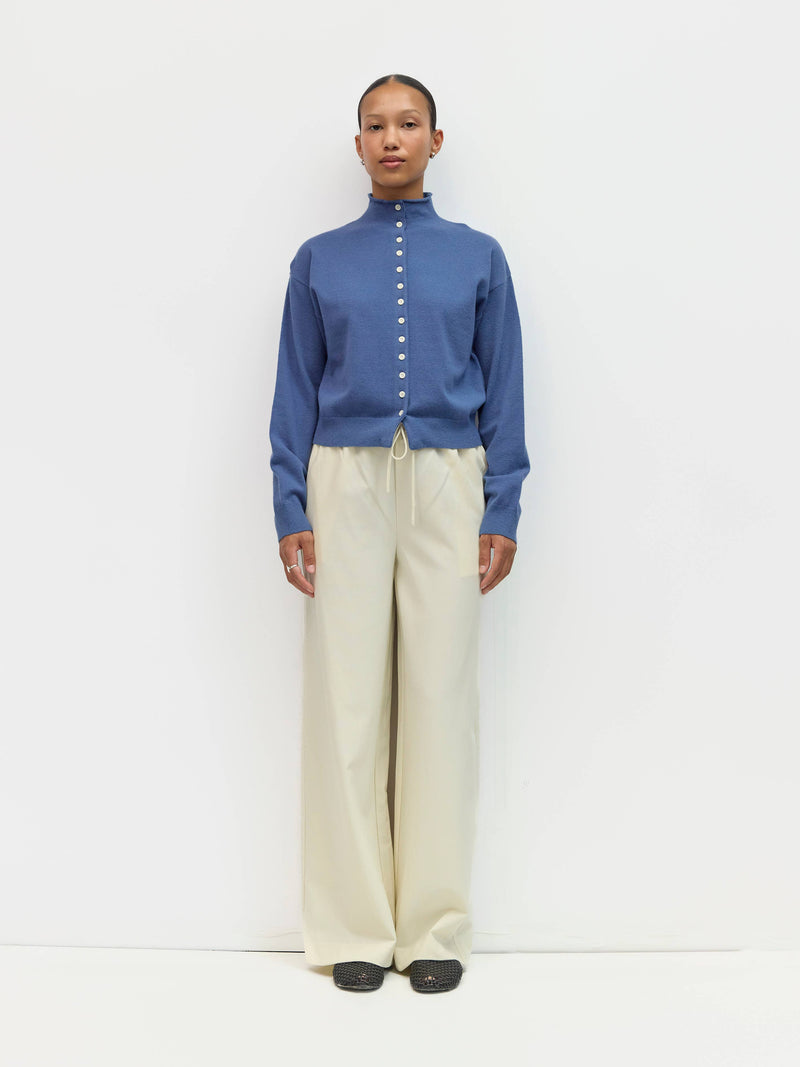 The Vera Pants | Drawstring Wide Leg Pants - Cream