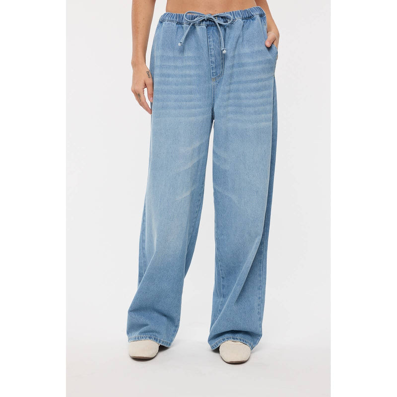 Denim Drawstring Pants