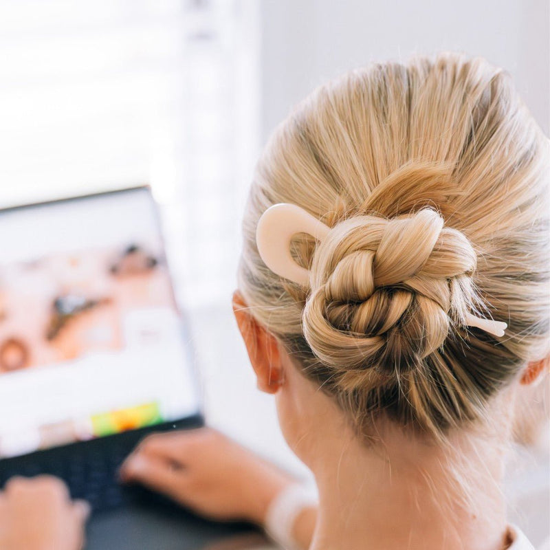 Teleties • French Hair Pin - Almond Beige