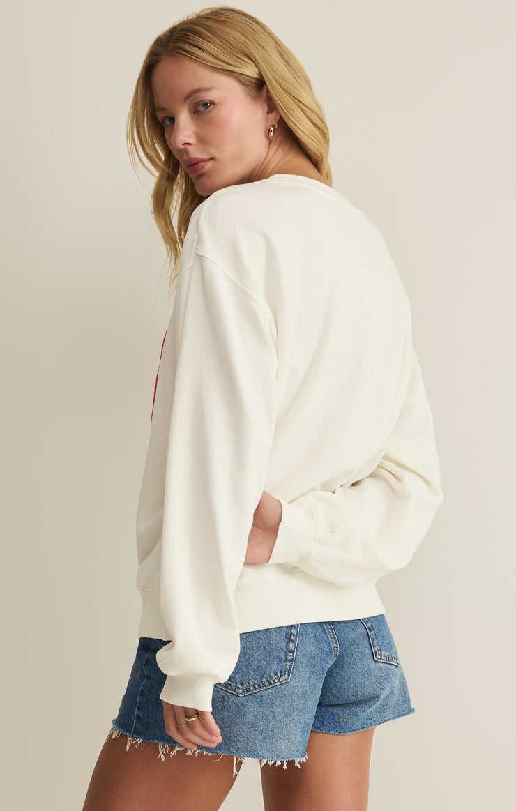 Z Supply • USA Boyfriend Sweatshirt - Sea Salt