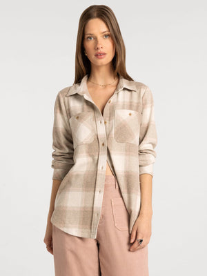 Thread & Supply • Plaid Lewis Shirt - Sand & Taupe