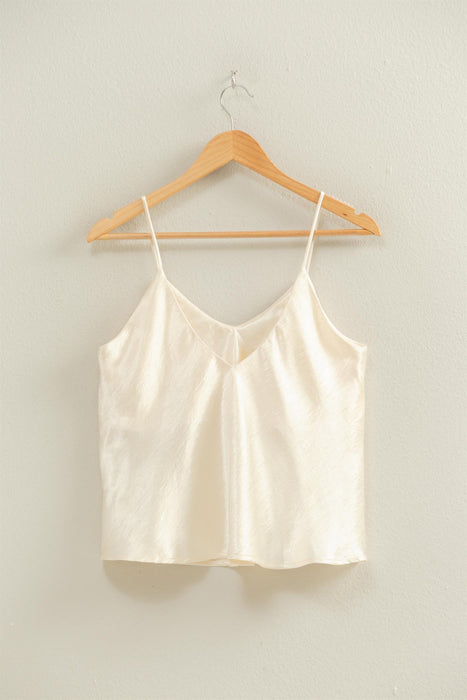 Spaghetti Strap Tank - Cream