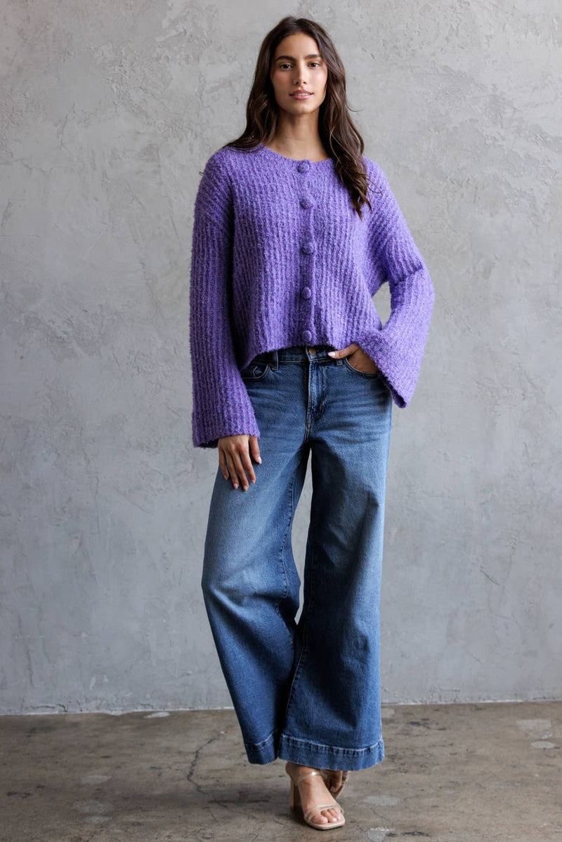 Cardigan W/ Flare Sleeve