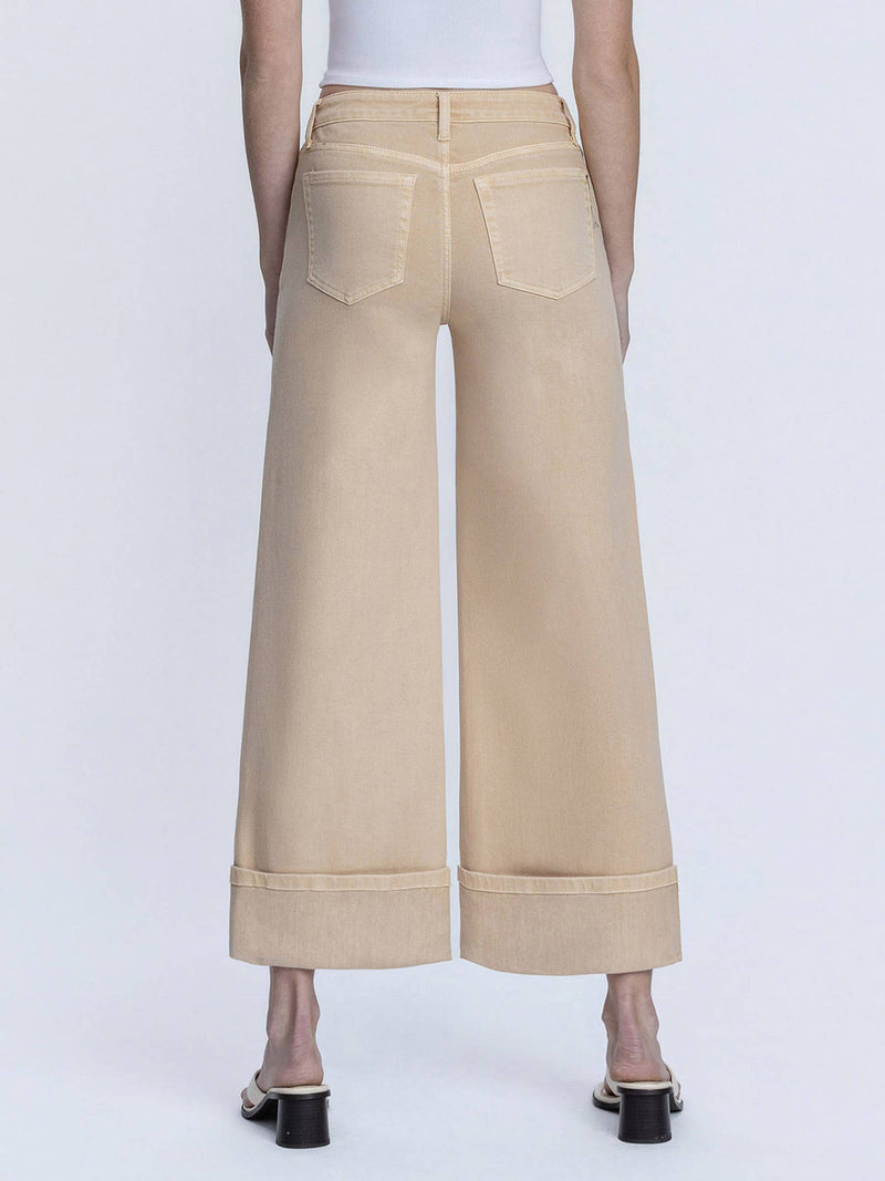 Lovervet • Mid Rise Wide Leg Jeans - Sun Beige