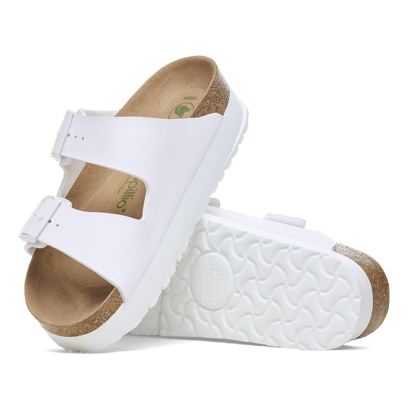 Birkenstock • Arizona Papillio Flex Platform - White