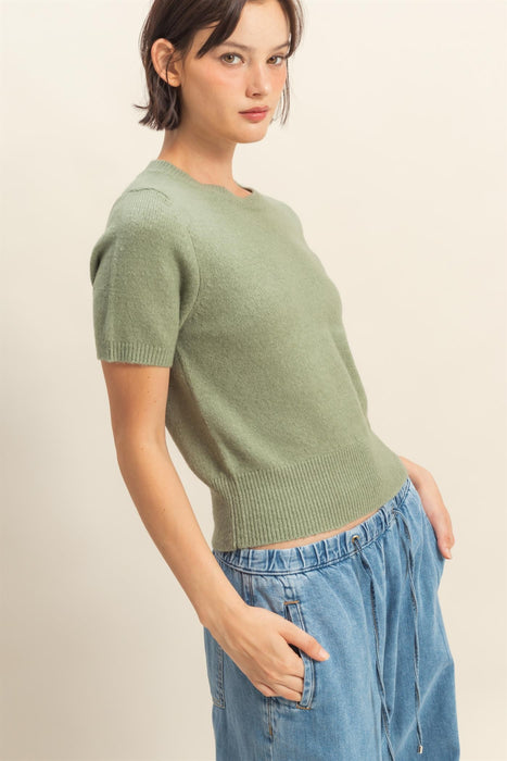 Sweater Top - Sage Green
