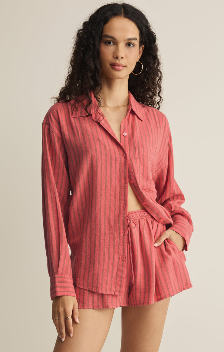 Z Supply • The Perfect Striped Button Up - Gelato