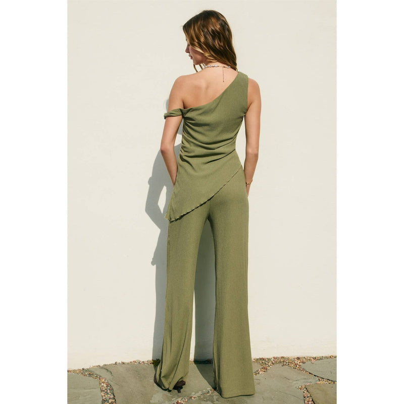 Soft Stretch Relaxed Pull On Pants - Sage
