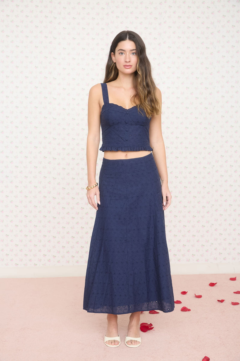 Corset Top - Navy