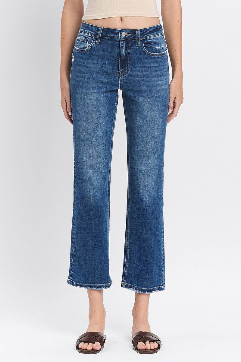 Flying Monkey • High Rise Ankle Straight Jeans - Charming