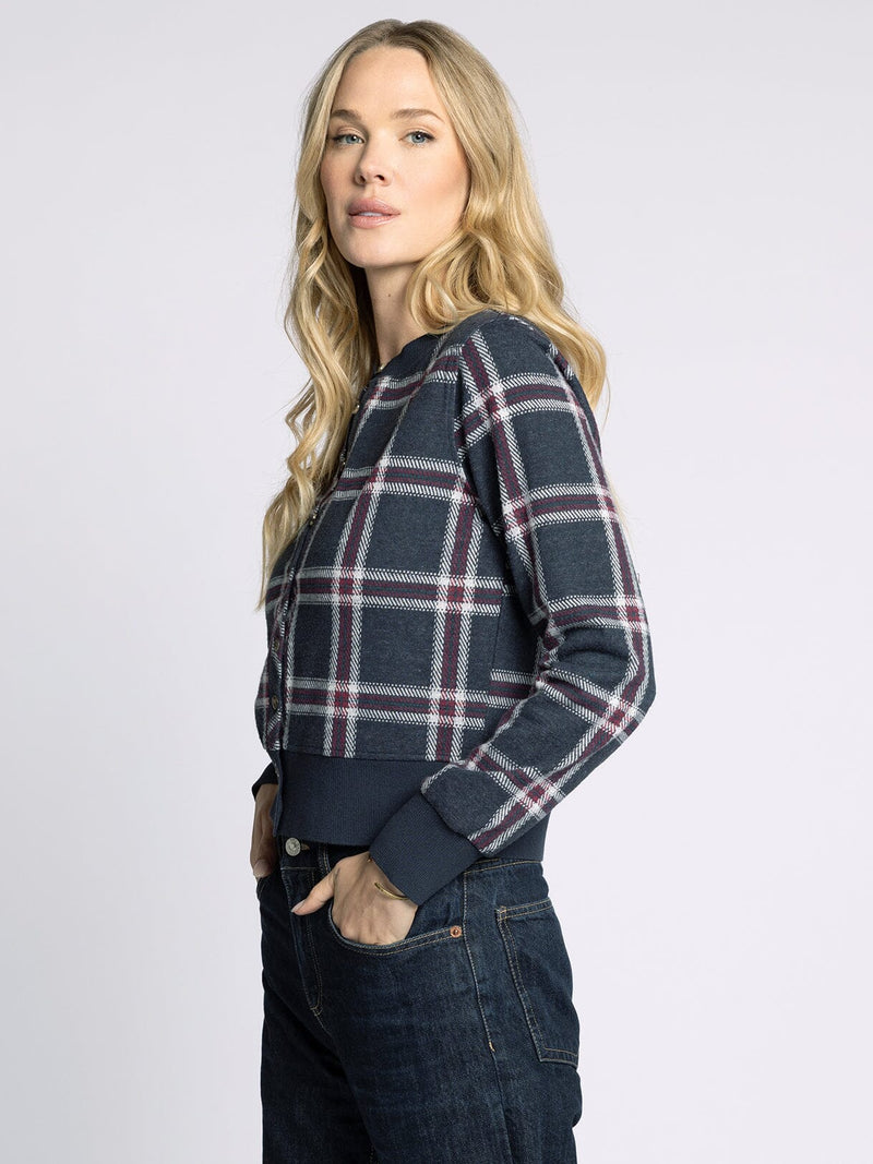 Thread & Supply • Monica Cardigan - Black & Red Plaid