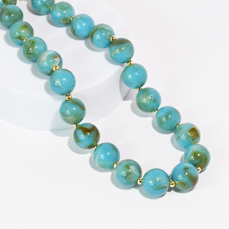 Summer Candy Beads Necklace - Blue