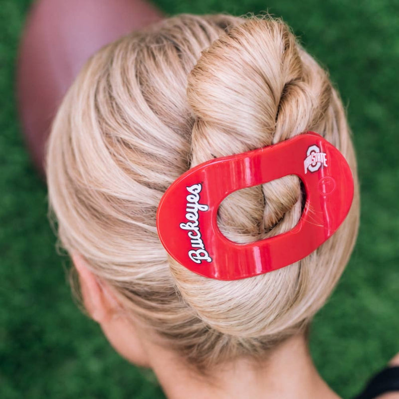 Teleties • Go Bucks! Flat Round Hair Clip (Large)