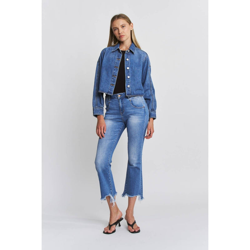 Mica Denim • Oversized Denim Jacket - Dusk Navy