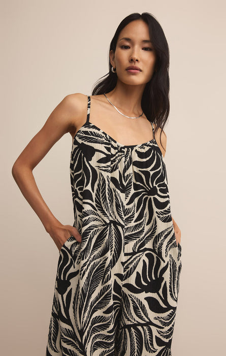 Z Supply • Flared Isla Leaf Jumpsuit - Black