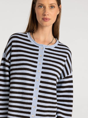 Thread & Supply • Dover Cardigan - Blue & Brown