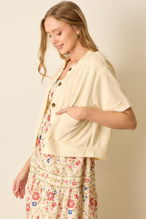 Button Up Top - Cream