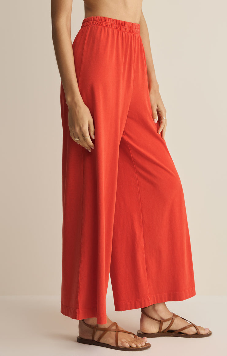 Z Supply • Scout Jersey Crop Flare Pants - Lychee