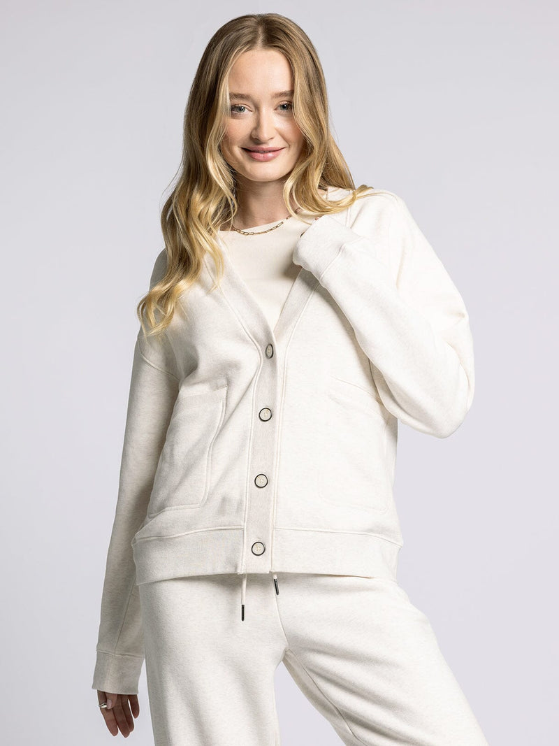 Thread & Supply • Serenity Fleece Relaxed Cardigan - Oatmeal