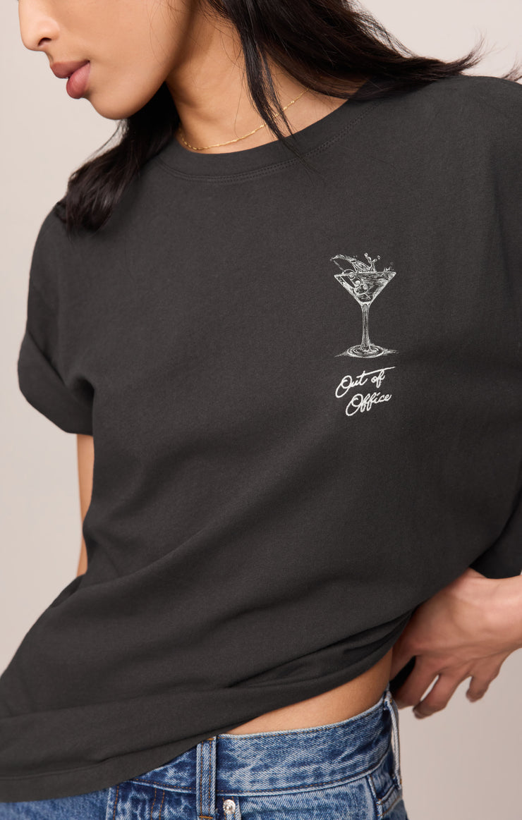 Z Supply • Martini Boyfriend Tee - Black Sand
