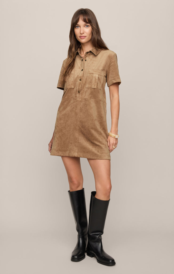 Z Supply • Leone Suede Mini Dress - Light Sand