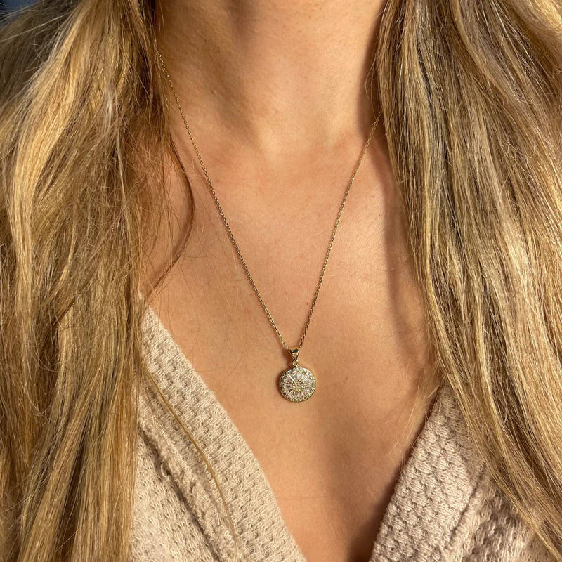 Antique Crystal Adjustable Necklace - Gold