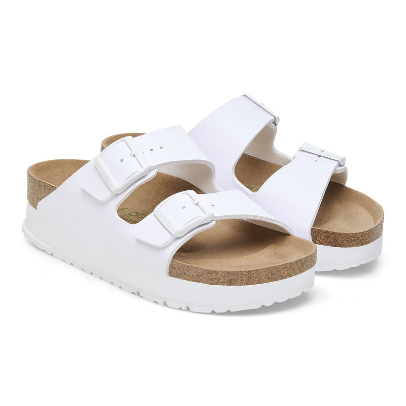 Birkenstock • Arizona Papillio Flex Platform - White