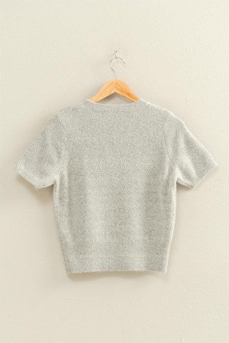 Sweater Top - Heather Grey