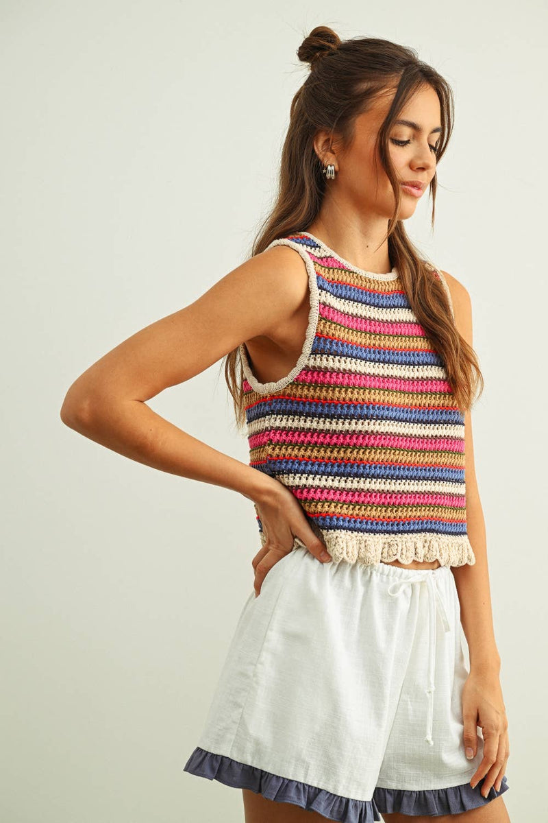 Multi-Striped Knit Top