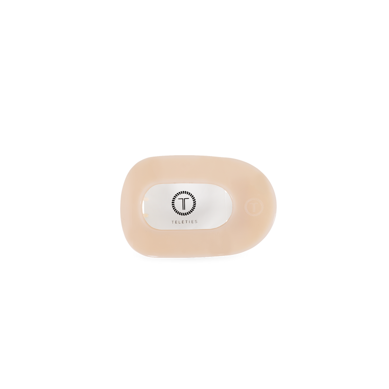 Teleties • Flat Round Clip - Almond Beige (Tiny)