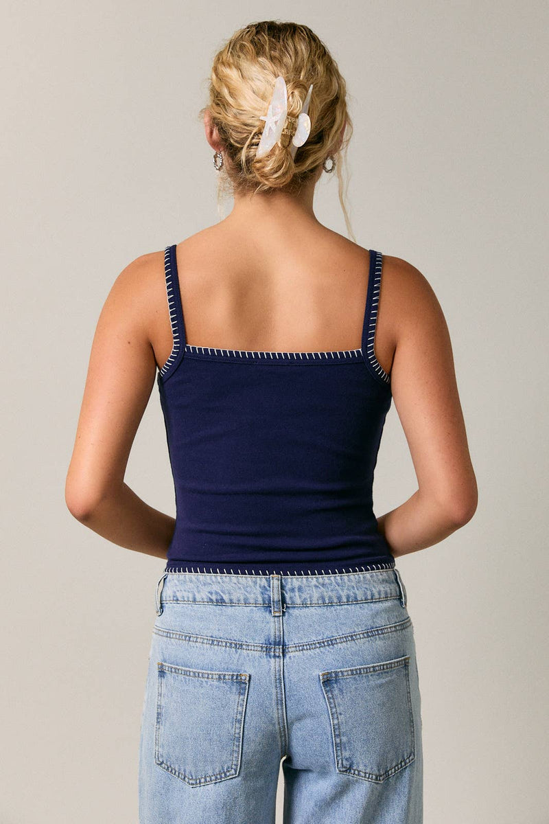 American Flag Tank - Navy