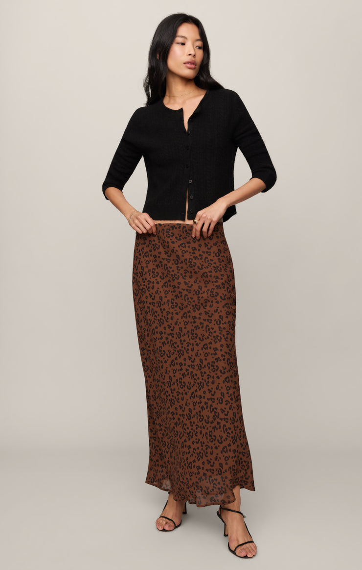 Z Supply • Europa Leopard Skirt - Burnt Umber