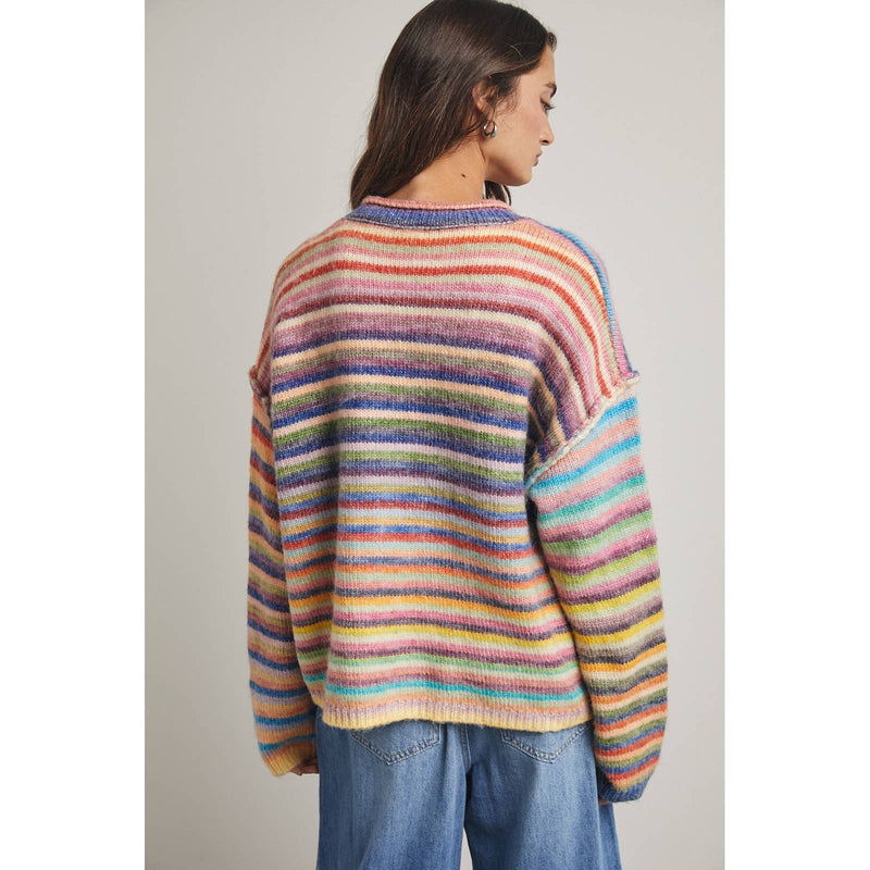 Rainbow Sweater Cardigan - Sky/Purple