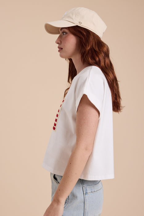 Flag Cotton Top - White