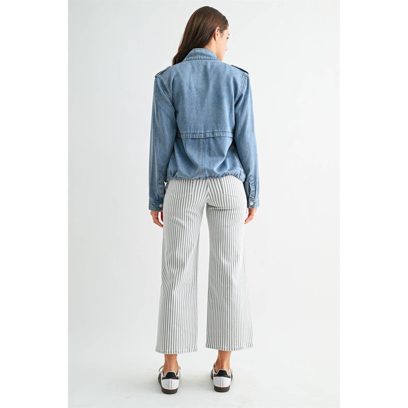 Mica Denim • Back Storm Flap Jacket - Poloo Blue