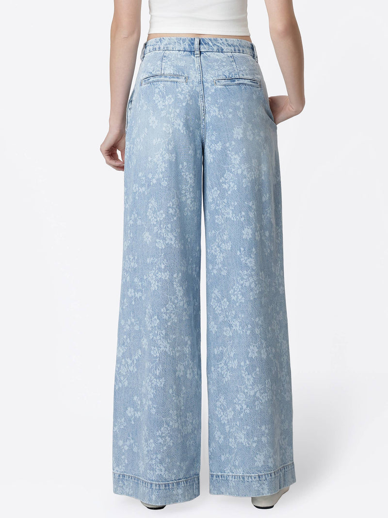 Flying Monkey • Super High Rise Wide Leg - Floral Print