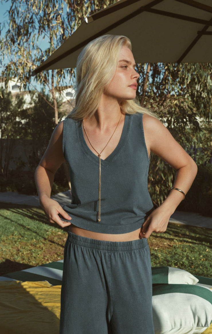 Z Supply • Sloane V-Neck Top - Emerald Cove