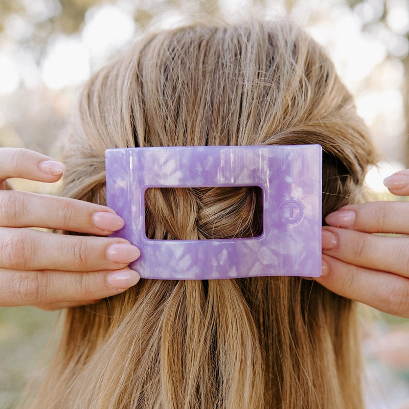 Teleties • Flat Rectangle Hair Clip - Lavender Mist (Medium)